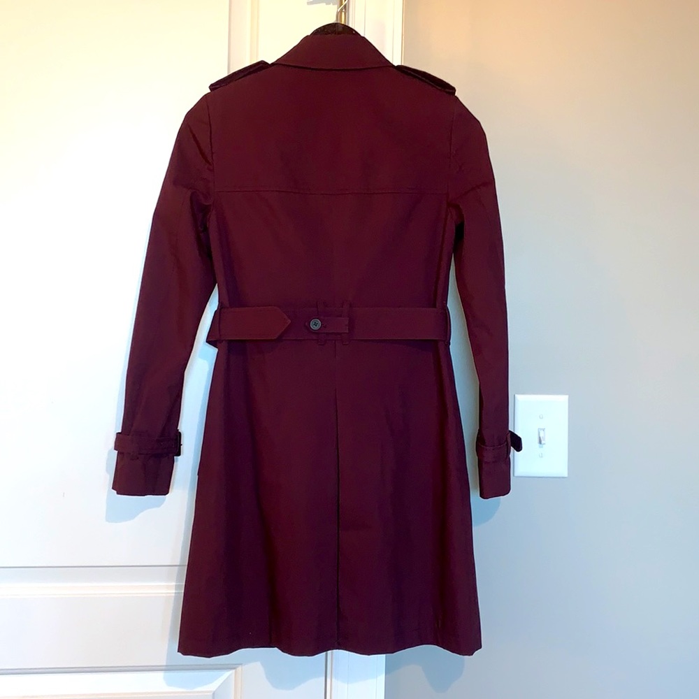 JACK WILLS AMBROSE TRENCH COAT, Damson size 4 US - Picture 2 of 10